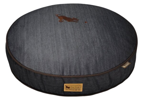 Cuccia in blu scuro per cane ø 70 cm Round Bed Denim Medieval Blue / Dark Chocolate S – P.L.A.Y