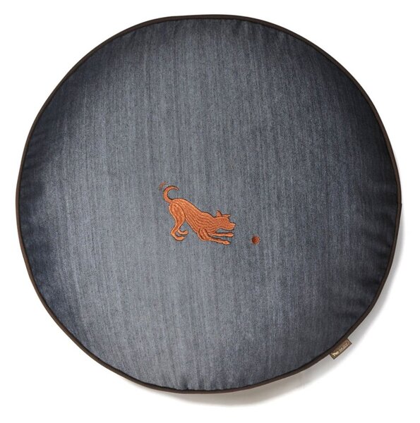 Cuccia in blu scuro per cane ø 70 cm Round Bed Denim Medieval Blue / Dark Chocolate S – P.L.A.Y