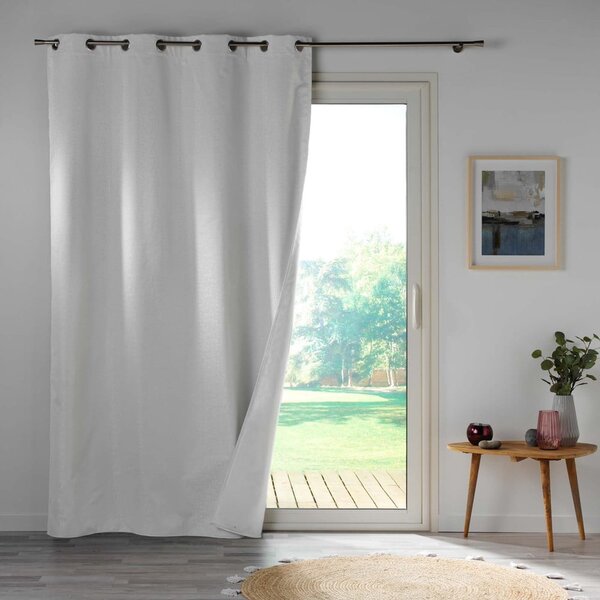 Tenda oscurante in grigio chiaro in microfibra 140x260 cm Obscure – douceur d'intérieur