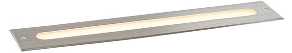 Set di 2 faretti da terra moderni in acciaio 50 cm LED inclusi IP65 - Eline