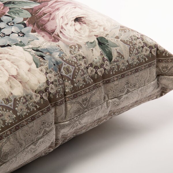 Cuscino D'arredo In Velluto Royal Velluto CM. 50X50 Modern Winter Cottage Tortora Caleffi