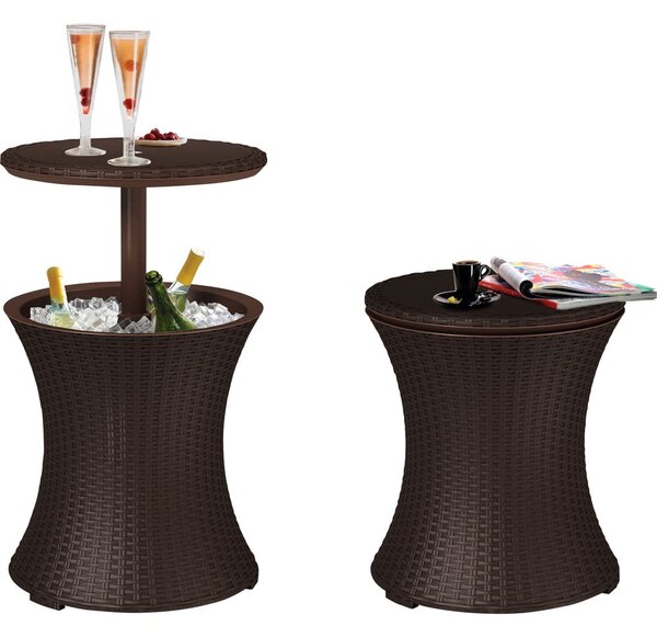 Tavolo da giardino rotondo con vaschetta per il ghiaccio 49,5x49,5 cm Cool - Keter