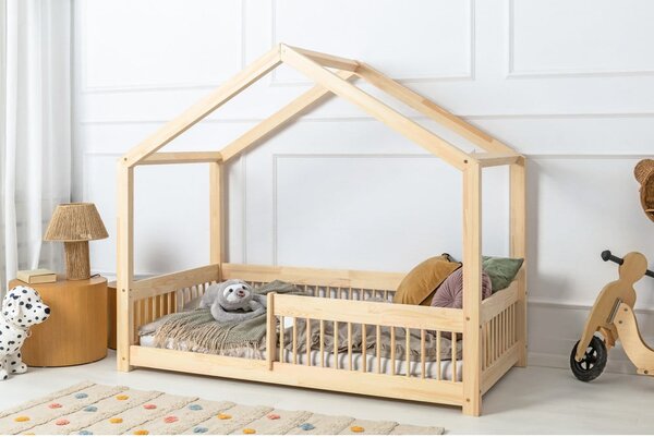 Letto per bambini in legno di pino di colore naturale 90x200 cm Mila RMW - Adeko