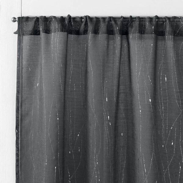 Tende in voile antracite in set da 2 70x200 cm Filiane - douceur d'intérieur