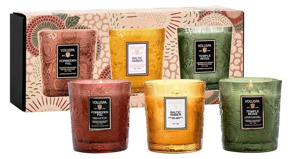 Set di 3 candele profumate fatte a mano Fragrant Foliage Demi