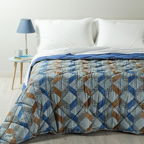 Trapunta In Cotone Tex Matrimoniale New Generation Moderno Blu Caleffi