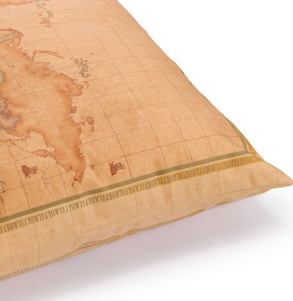 Cuscino D'arredo In Velluto Geo Classic World CM. 50X50 Alviero Martini 1A Classe Geo Caleffi