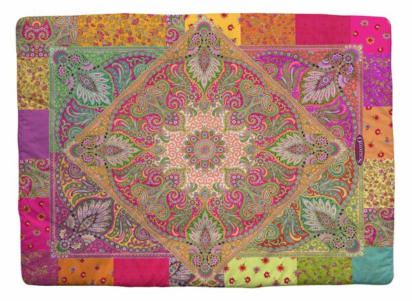 Plaid Scaldotto In Cotone Bohemian CM. 130X170 Caleffi Bohemian Corallo Caleffi