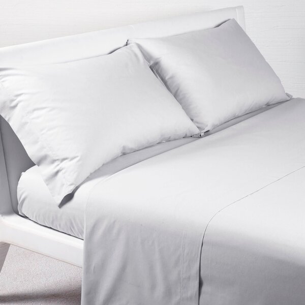 Completo Lenzuola In Cotone Premium Cotone Singolo Hotellerie Tinta Unita Bianco Caleffi