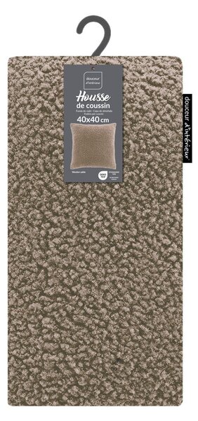 Federa decorativa in sherpa 40x40 cm Woolen – douceur d'intérieur