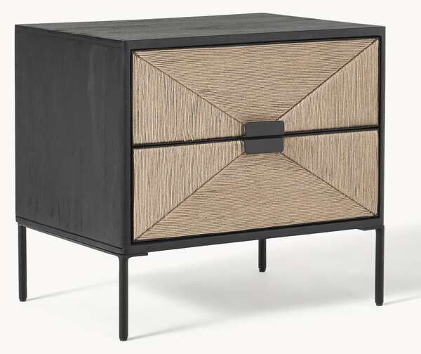 Comodino in legno di mango con cassetti June
