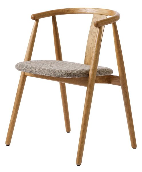 Sedia da pranzo in colore beige-naturale Relate - Unique Furniture