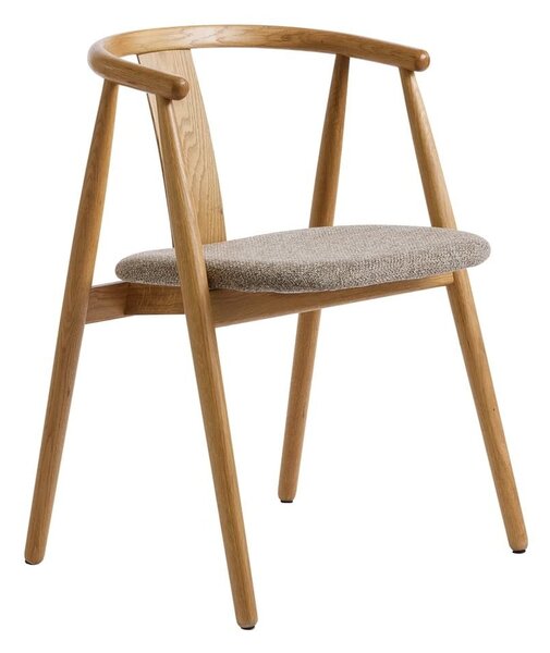 Sedia da pranzo in colore beige-naturale Relate - Unique Furniture