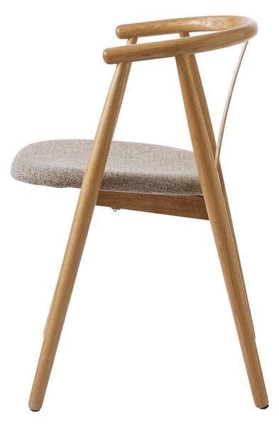 Sedia da pranzo in colore beige-naturale Relate - Unique Furniture