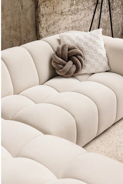 Divano angolare color terracotta (con penisola a destra e chaise lounge) con rivestimento in velluto Cube – Bonami Selection