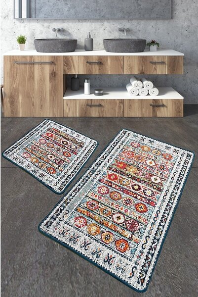 Set di tappetini per il bagno 2 pz 60x100 cm Weref – Foutastic