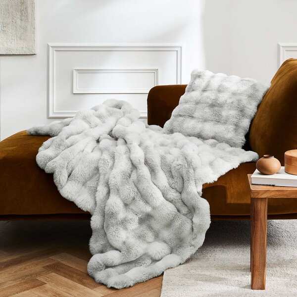 Coperta grigia in micropile 180x220 cm Mounty – douceur d'intérieur