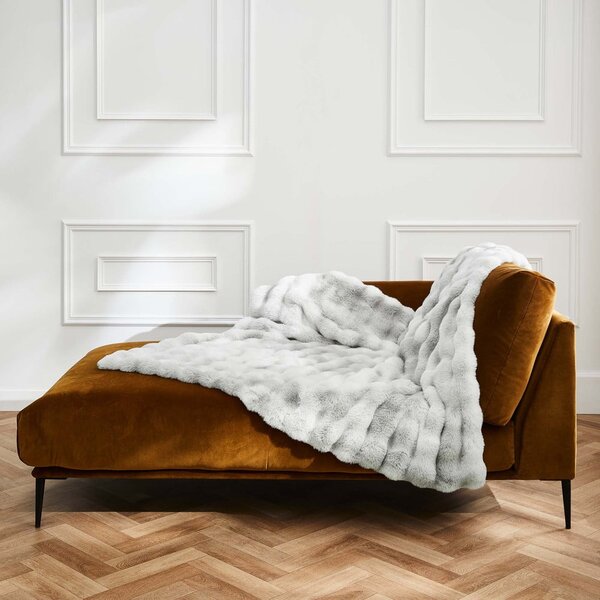 Coperta grigia in micropile 180x220 cm Mounty – douceur d'intérieur