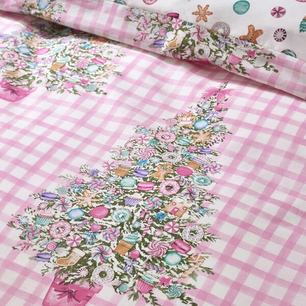 Set copripiumino e federa rosa per letto singolo 135x200 cm Sweets and Treats – Catherine Lansfield