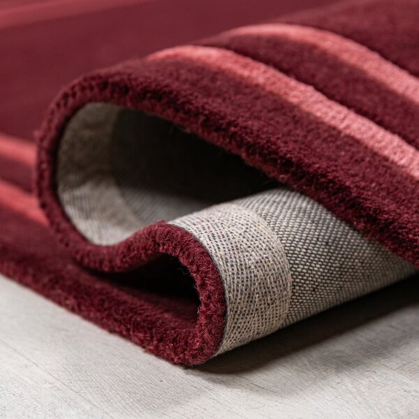 Tappeto burgundy in lana tessuto a mano 120x170 cm Gatsby – Flair Rugs