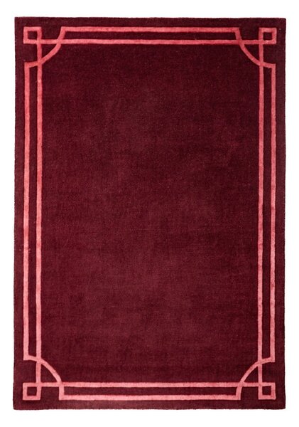 Tappeto burgundy in lana tessuto a mano 120x170 cm Gatsby – Flair Rugs