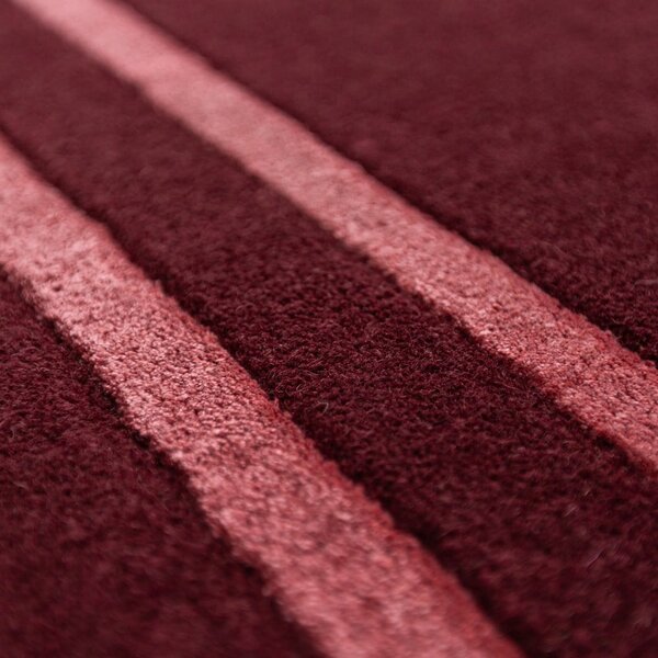 Tappeto burgundy in lana tessuto a mano 120x170 cm Gatsby – Flair Rugs