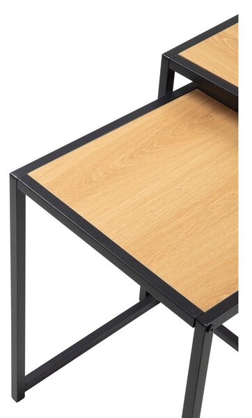 Set di tavolini con effetto rovere 2 pz 38x38 cm Noah – Bonami Essentials
