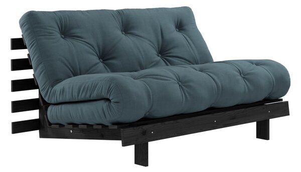 Divano letto color petrolio 140 cm Roots Black Night - Karup Design