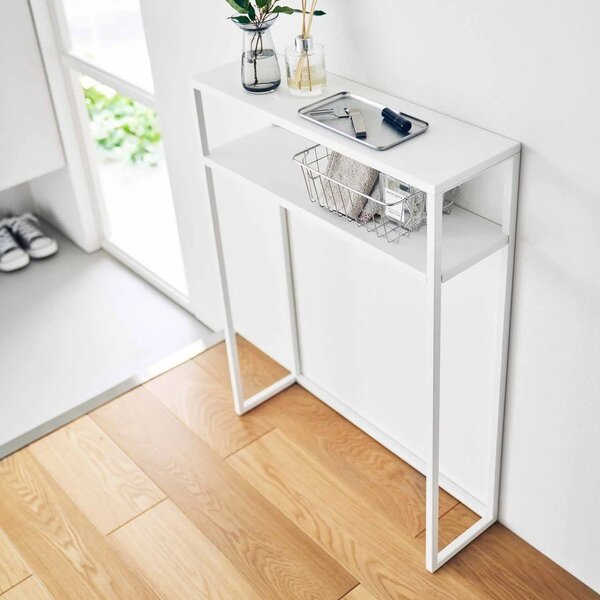 Tavolo consolle bianco in metallo 18x60 cm Tower – YAMAZAKI