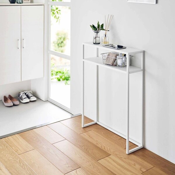 Tavolo consolle bianco in metallo 18x60 cm Tower – YAMAZAKI