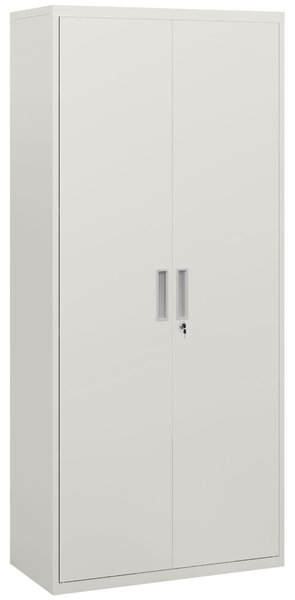HOMCOM Armadio da Ufficio a 5 Livelli con 4 Ripiani Regolabili, I piedini antiscivolo e in Acciaio,80x40x180 cm, Bianco | Aosom Italy