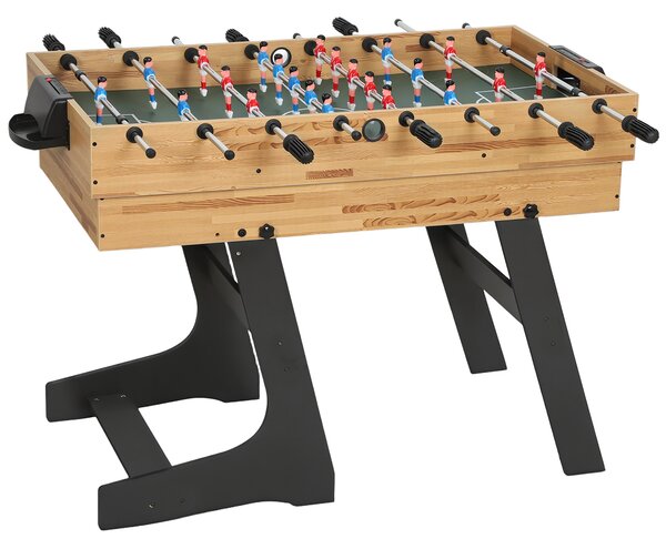 SPORTNOW Tavolo da Gioco 13 in 1 Pieghevole con Calciobalilla, Ping Pong, Hockey, Biliardo, Scacchi e Altri, Noce | Aosom Italy