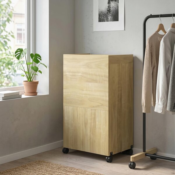HOMCOM Armadio Asse da Stiro Pieghevole con Porta Ferro e Indumenti con Vano Aperto,154x55x87 cm, Legno Naturale | Aosom Italy
