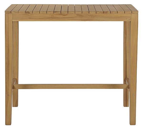 Tavolo alto da giardino rettangolare in legno massiccio di teak L120 cm GILI