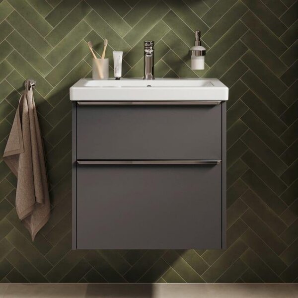 Lavabo in Vetroceramica Duravit Joviva con mobile sottolavabo da 60 cm