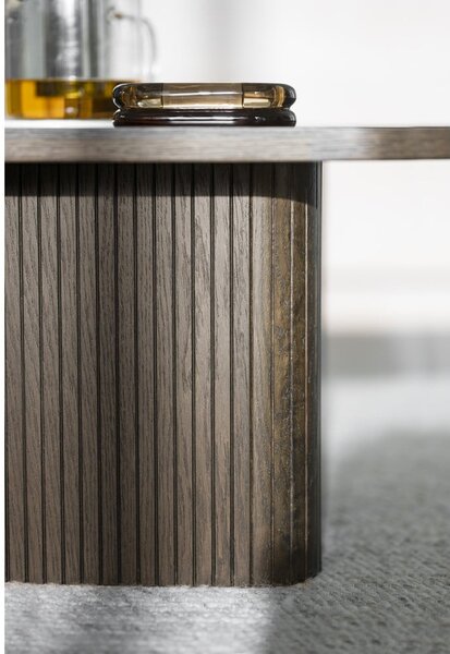 Tavolino marrone scuro in rovere ø 80 cm Sullivan - Rowico