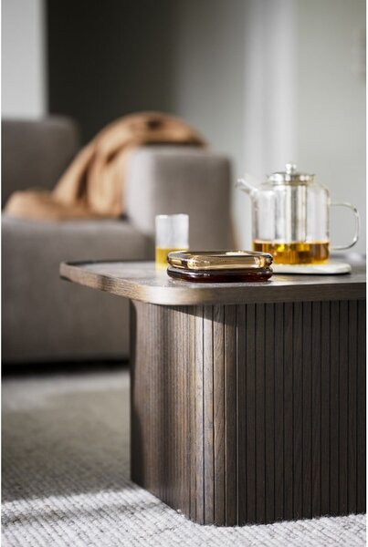 Tavolino marrone scuro in rovere ø 80 cm Sullivan - Rowico