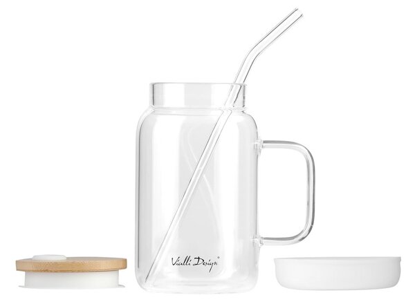 Barattolo con cannuccia 600 ml Fuori – Vialli Design