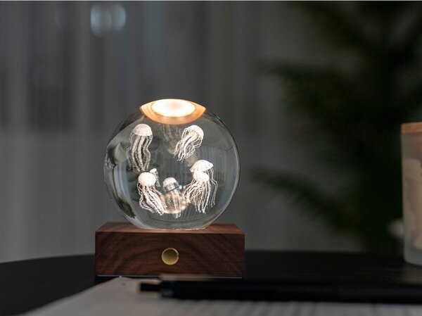 Decorazione luminosa marrone scuro con ricarica USB Amber – Gingko