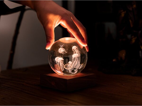 Decorazione luminosa marrone scuro con ricarica USB Amber – Gingko