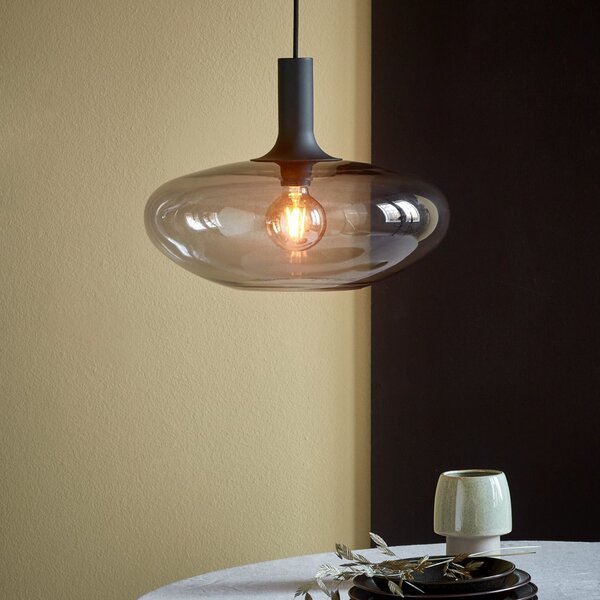 Lampada a sospensione Nordlux, Alton 35, dimmerabile, Grigio, Soggiorno, Vetro, Moderno