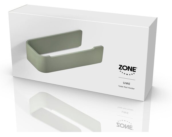 Porta carta igienica da parete verde chiaro in metallo Ume – Zone