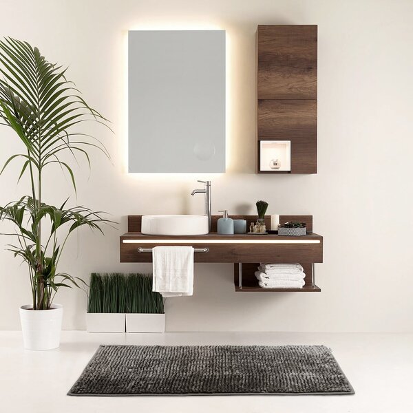 Tappetino per il bagno grigio scuro 50x70 cm Bati – Restilo