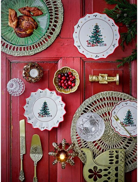 Alzatina in ceramica a tema natalizio Naive – Bloomingville