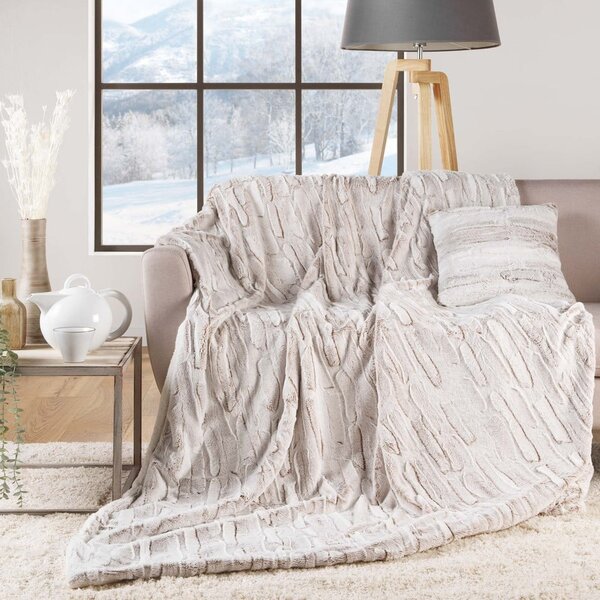 Cuscino decorativo in pelliccia finta 45x45 cm Lynx – douceur d'intérieur
