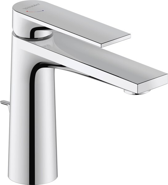 Duravit Tulum Mitigeur monocommandé pour lavabo M FreshStart, saillie 135mm, avec tirette garniture d'écoulement, TU1021001010, TU1021001010