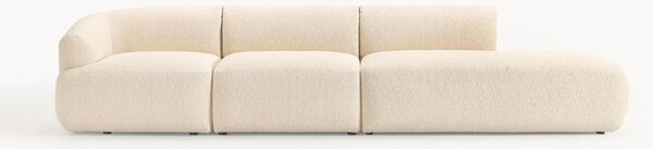 Chaise longue XL componibile in bouclé Sofia