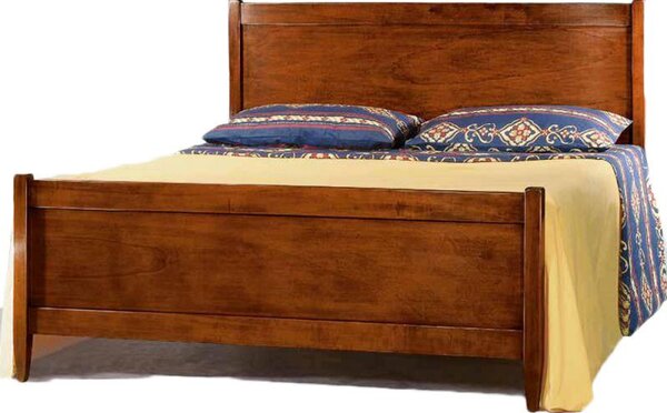 Letto Matrimoniale Noce Legno Massiccio