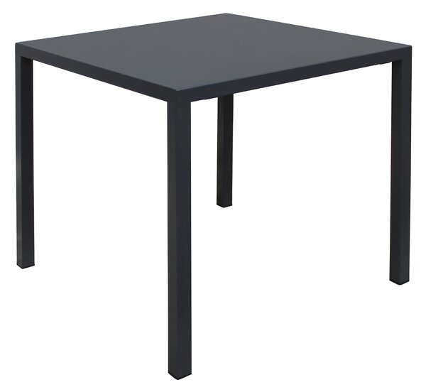 Tavolo quadrato autolivellante da esterno in metallo zincato per bar ristoranti Final - Black 70x70 cm