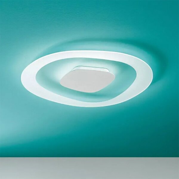 Plafoniera led linea light antigua 90346 led 3000k 2945lm vetro trasparente bordo satinato - Linea Light Group